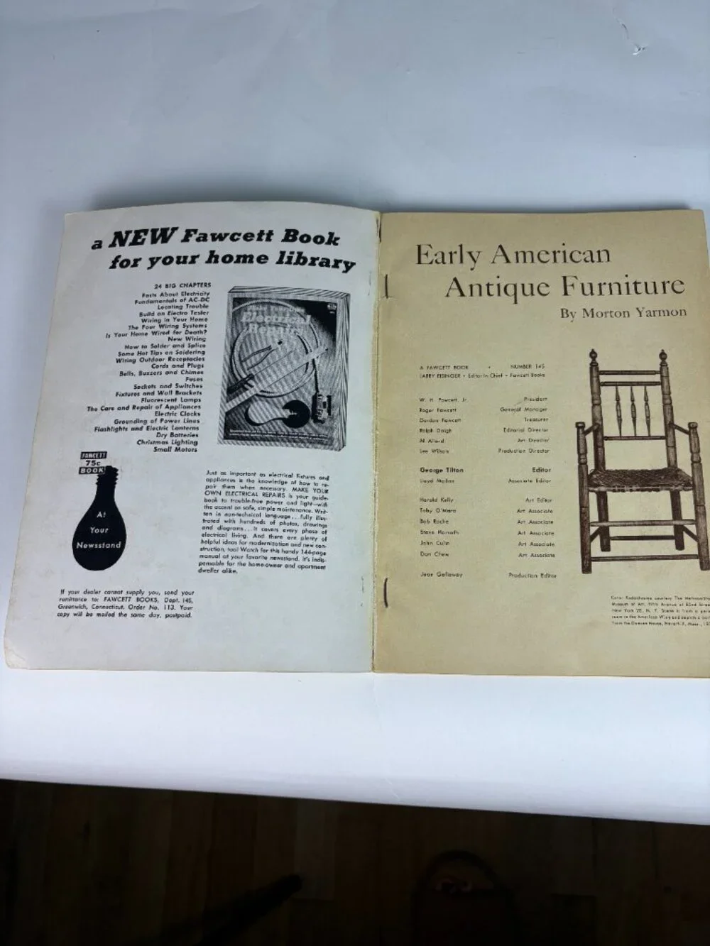 Vintage Early American Antique Furniture Book by Morton Yarmon | 1952 Fawcett
